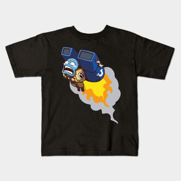 Greater Good Tau With Jetpack Kids T-Shirt by DungeonDesigns